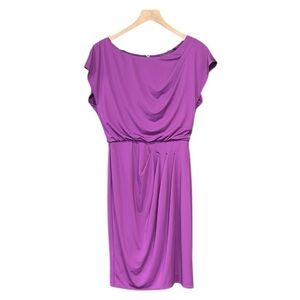 Vince Camuto Side Drape Cocktail Dress Purple Size 4